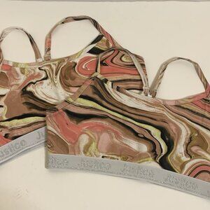 Justice OH SO SOFT Pink Racerback Sports Bra Lot of 2 Girls Size 34